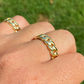 14k Gold Men's Ladies Wedding Cuban Link Ring  customdiamjewel   