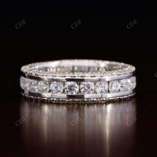 5mm Channel Set Natural Diamond Full Eternity Wedding Band  customdiamjewel   
