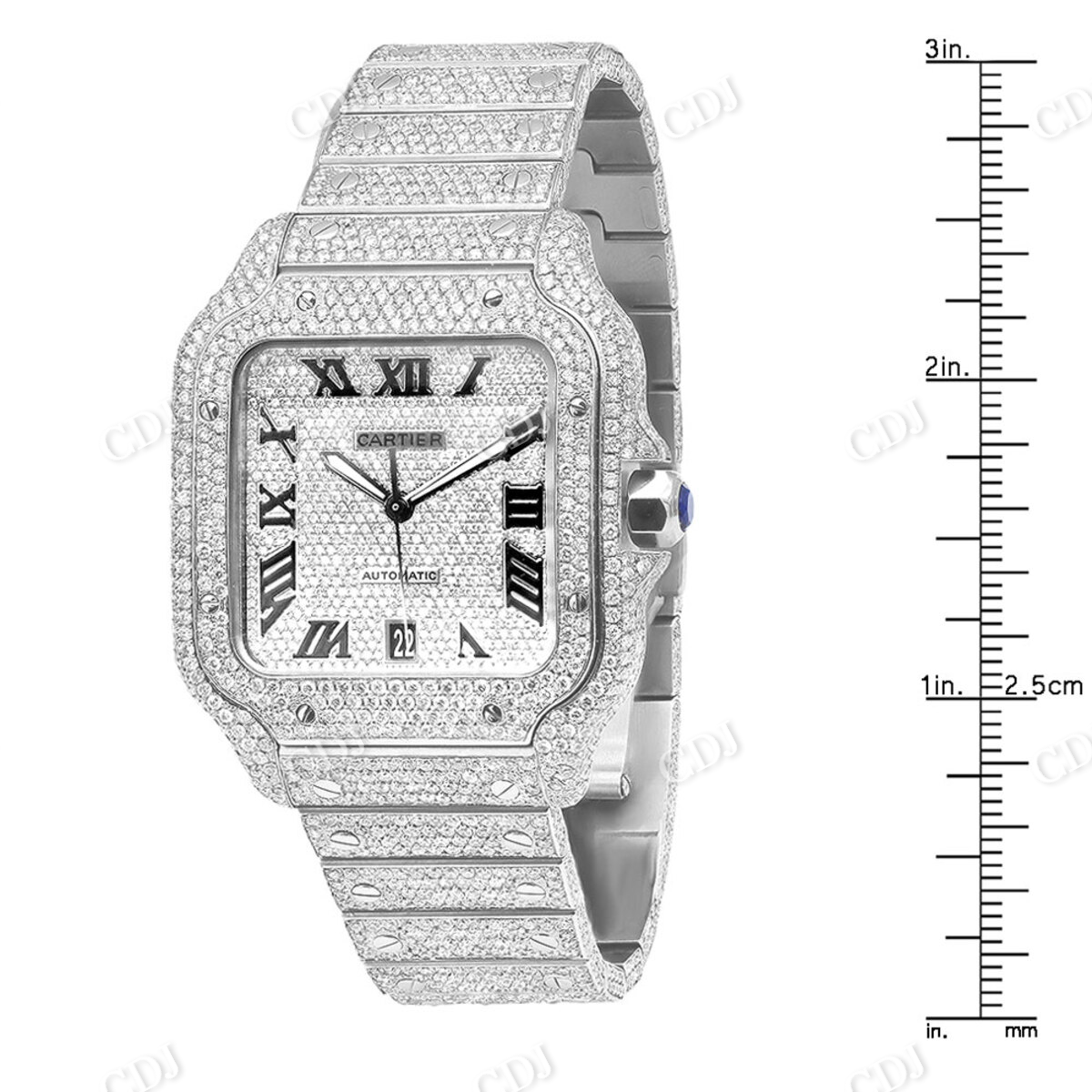 Full Iced Out Hip Hop Custom Moissanite Watch customdiamjewel