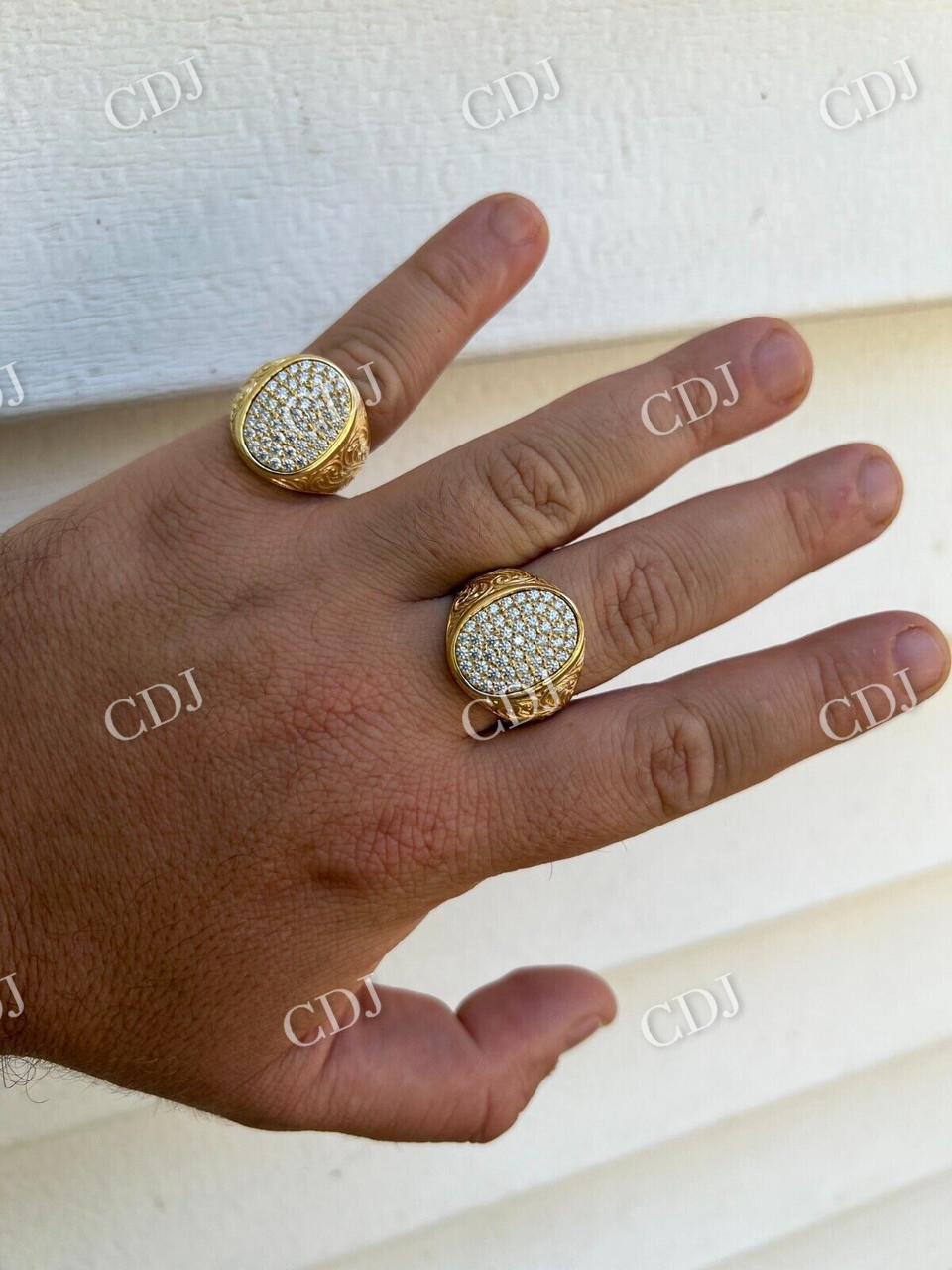 Customized Hip Hop Diamond Ring  customdiamjewel   