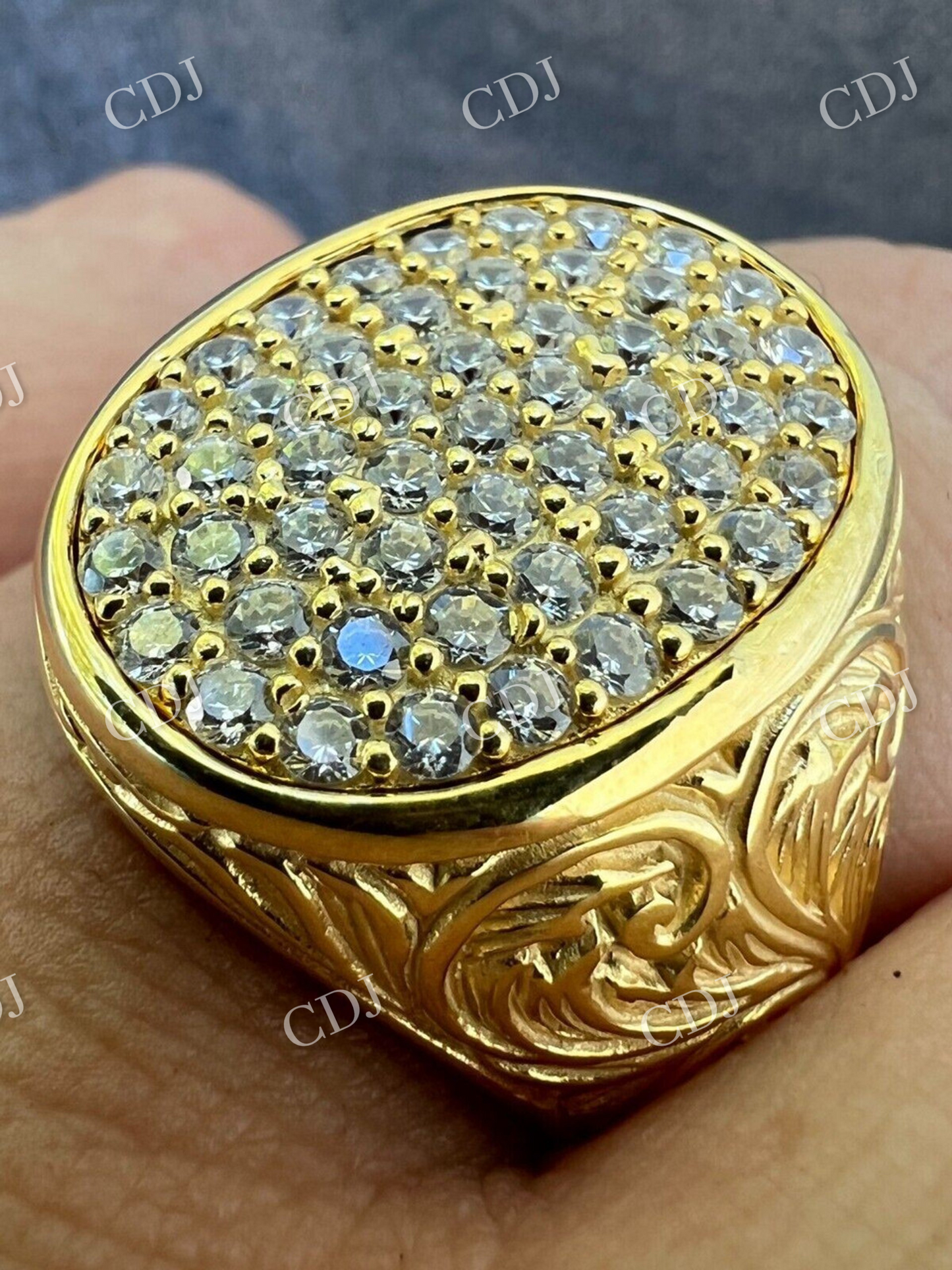 Customized Hip Hop Diamond Ring  customdiamjewel   