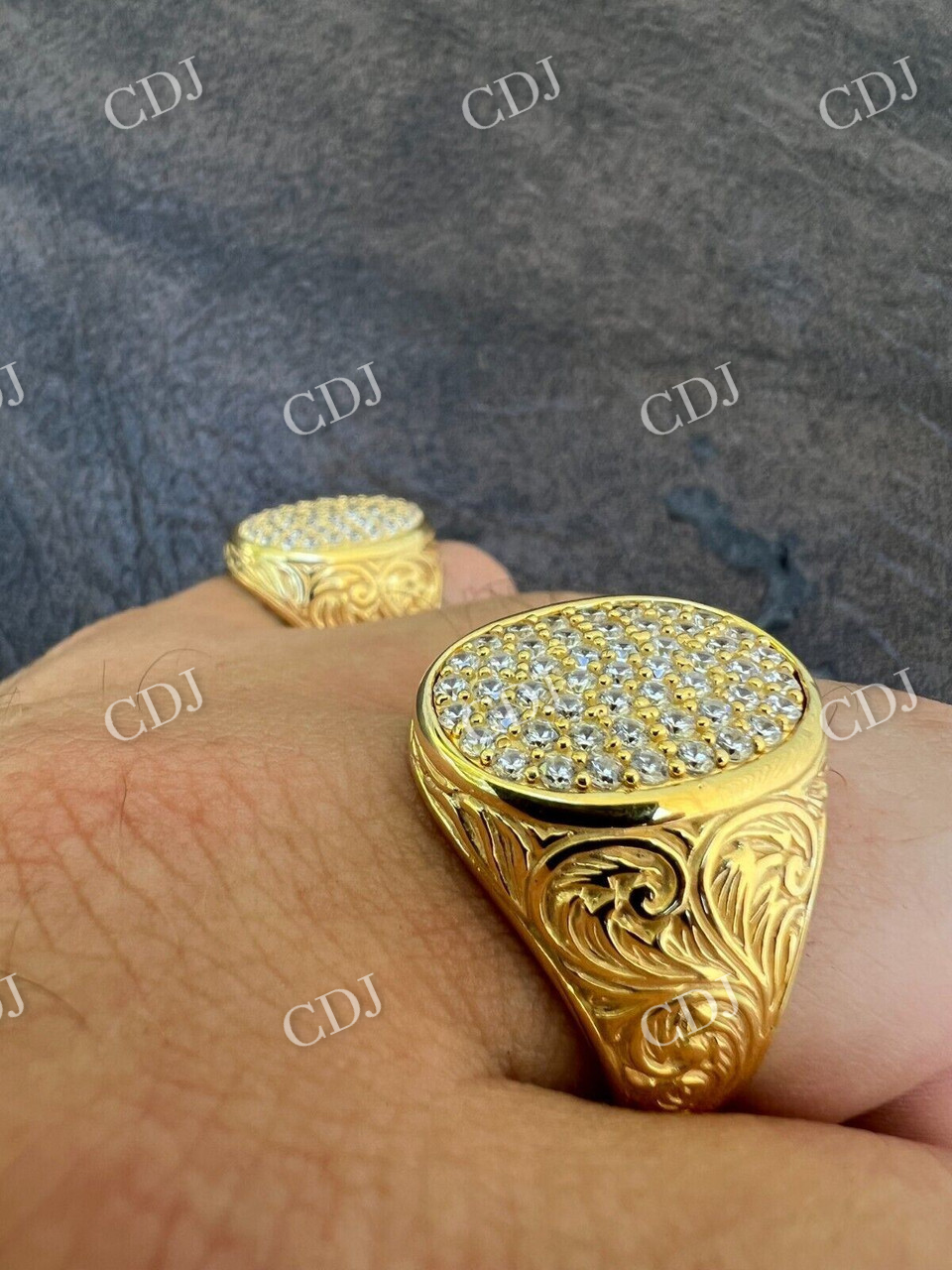 Customized Hip Hop Diamond Ring  customdiamjewel   