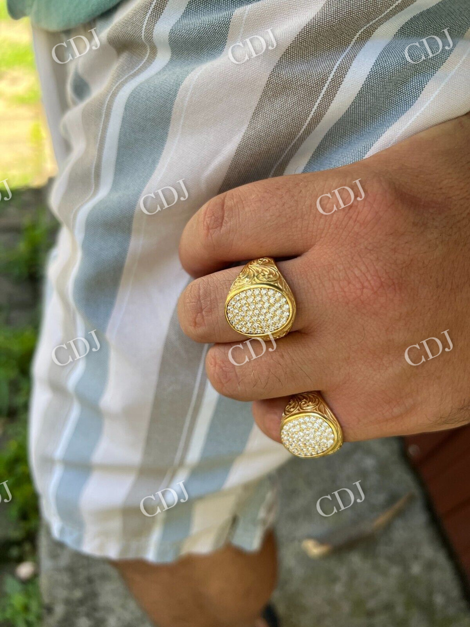 Customized Hip Hop Diamond Ring  customdiamjewel   