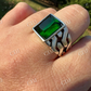 Green Emerald Gem Stone Ring  customdiamjewel   