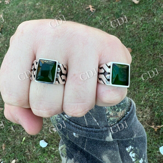 Green Emerald Gem Stone Ring  customdiamjewel   