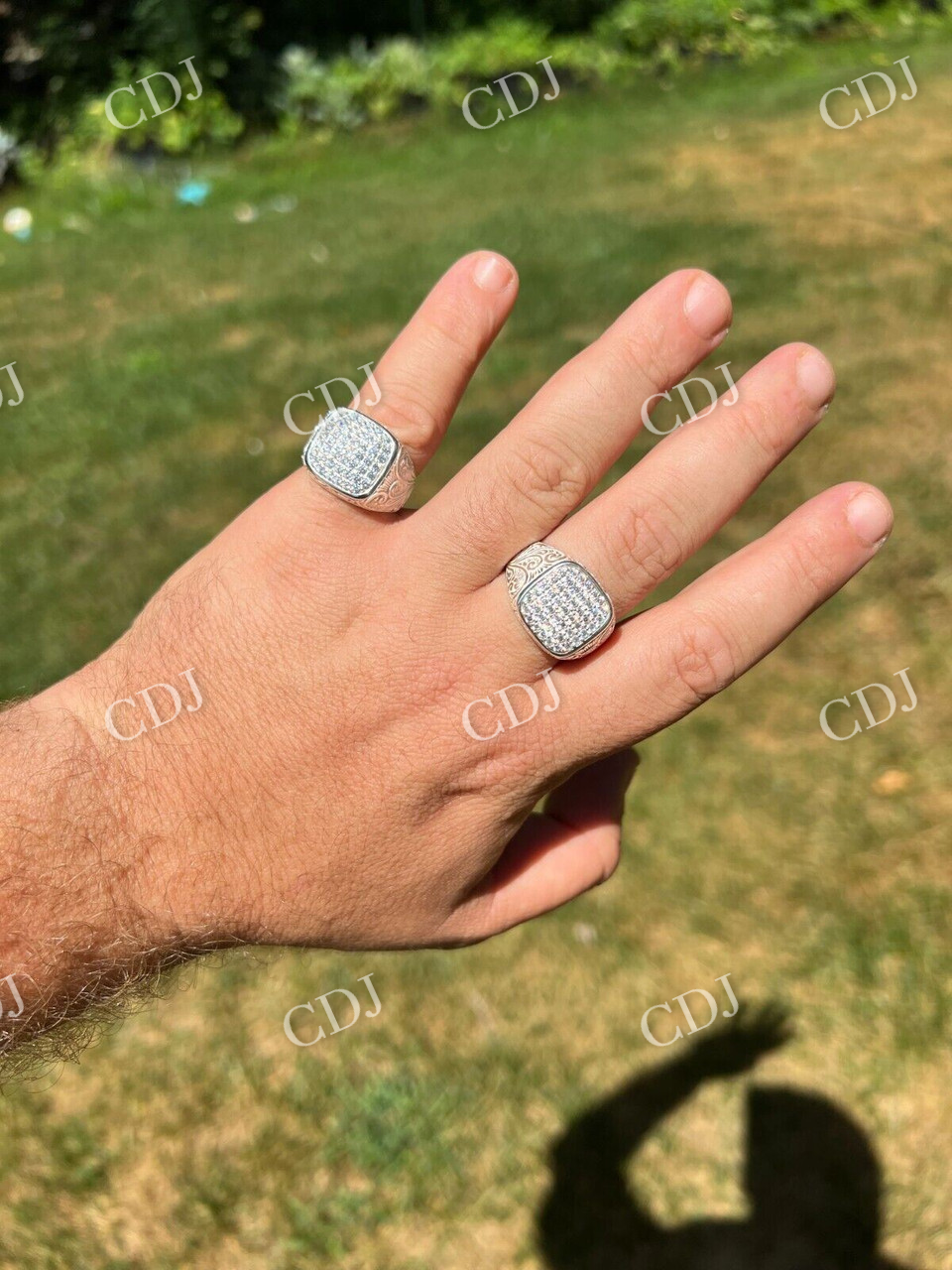 Iced Out Round Diamond Hip Hop Ring  customdiamjewel   
