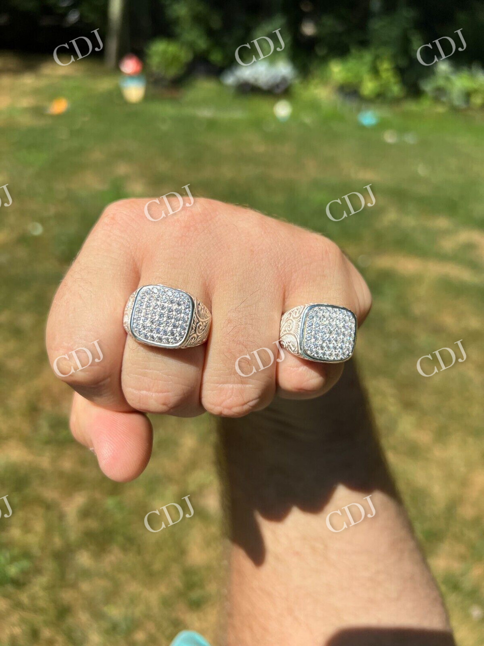 Iced Out Round Diamond Hip Hop Ring  customdiamjewel   