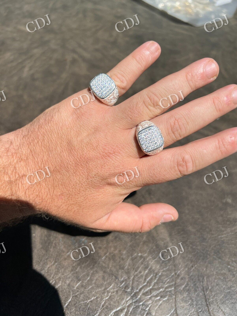 Iced Out Round Diamond Hip Hop Ring  customdiamjewel   