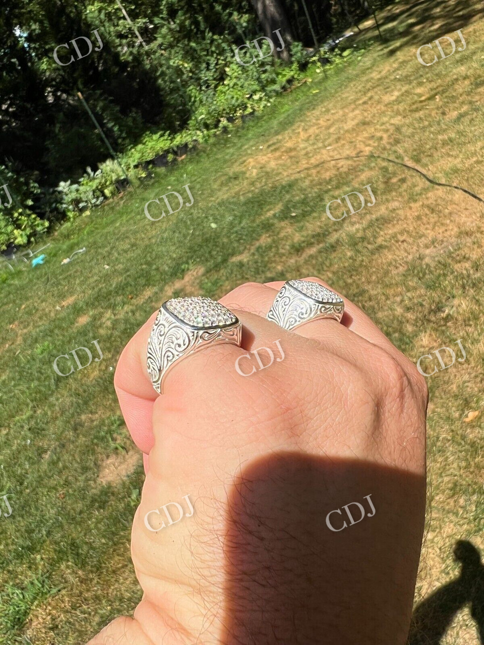Iced Out Round Diamond Hip Hop Ring  customdiamjewel   