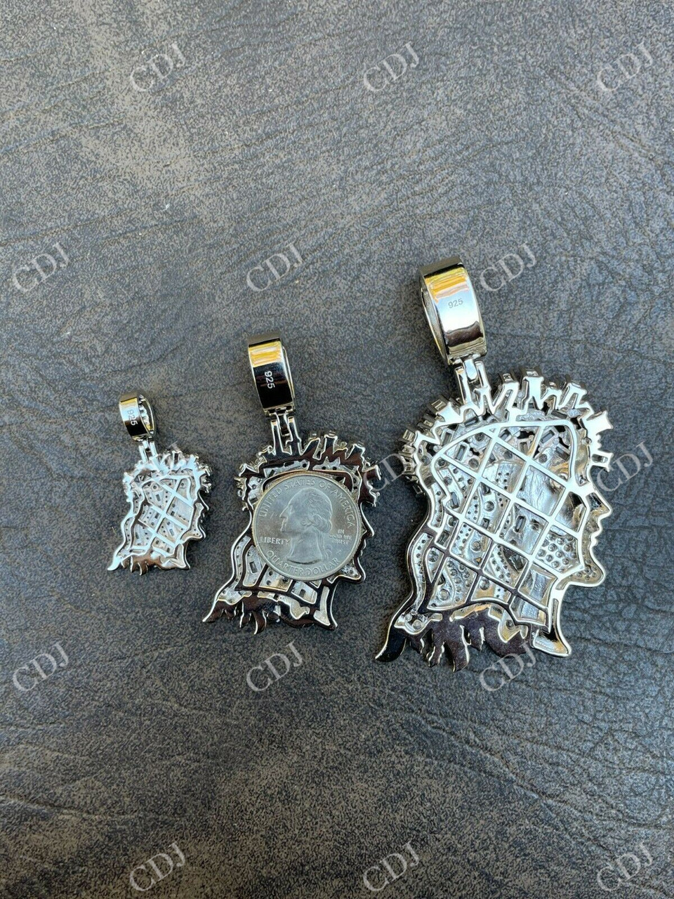 Baguette Moissanite Iced out Hip Hop pendent  customdiamjewel   