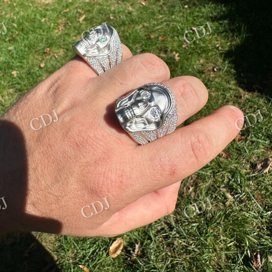 Face Skull Hip Hop Diamond Ring  customdiamjewel   