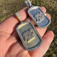 Dog Tag Natural Diamond pendent  customdiamjewel   