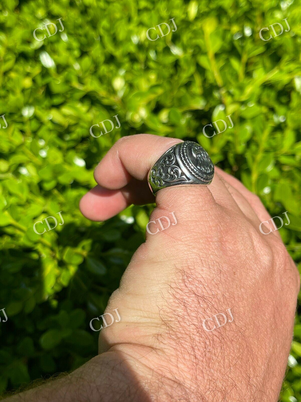 14K Gold Eagle Men's Hip Hop Ring  customdiamjewel   