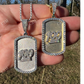 Dog Tag Natural Diamond pendent  customdiamjewel   