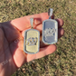 Dog Tag Natural Diamond pendent  customdiamjewel   