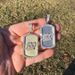 Dog Tag Natural Diamond pendent  customdiamjewel   