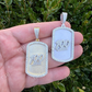 Dog Tag Natural Diamond pendent  customdiamjewel   