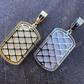 Dog Tag Natural Diamond pendent  customdiamjewel   