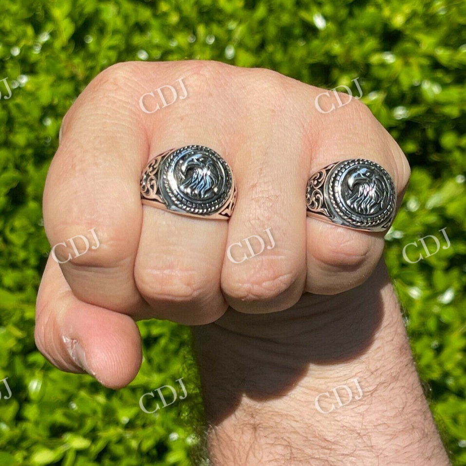 14K Gold Eagle Men's Hip Hop Ring - Shop Our Best Sellers – customdiamjewel
