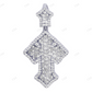1.7 inch Baguette Lab Grown Diamond 10K Gold Cross Pendant Hip Hop Pendent CustomDiamJewel