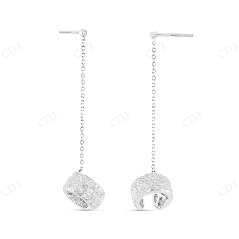 1.5 CT Moissanite Diamond Cuff Drop Earrings Stud earrings CustomDiamJewel