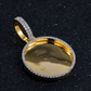 0.60 CTW 1.5 Inch Silver Moissanite Round Pendant hip hop jewelry CustomDiamJewel