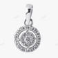 Sterling Silver Round Halo Moissanite Pendant hip hop jewelry CustomDiamJewel