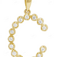 1" 0.20 CTW 10K Gold Natural Diamond Initial C Pendant CustomDiamJewel