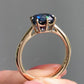 Solitaire Moissanite Blue Diamond Ring For Her