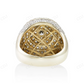 10K Yellow Gold Iced Out Hip Hop Diamond Ring For Men hip hop jewelry CustomDiamJewel