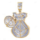 Classic 1.5 Inch Moissanite Sterling Silver Mario Pendant CustomDiamJewel