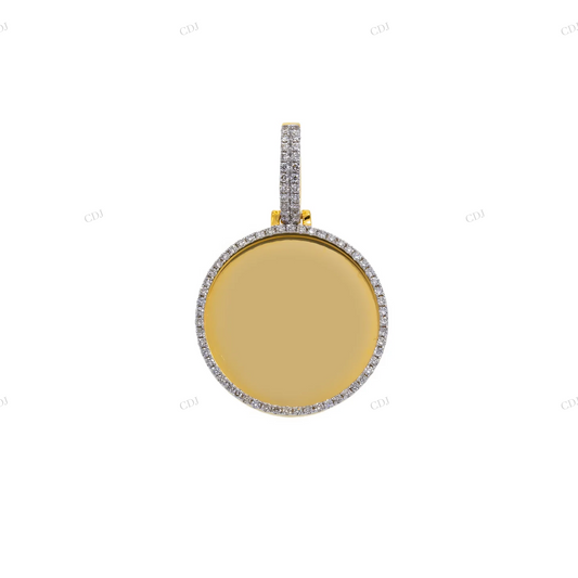 0.60 CTW 1.5 Inch Silver Moissanite Round Pendant hip hop jewelry CustomDiamJewel