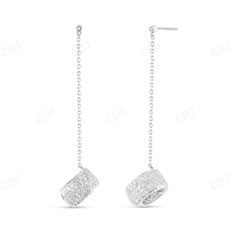 1.5 CT Moissanite Diamond Cuff Drop Earrings Stud earrings CustomDiamJewel