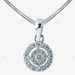 Sterling Silver Round Halo Moissanite Pendant hip hop jewelry CustomDiamJewel