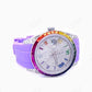 Purple Belt Rolex Custom Rainbow Bezel Watch customdiamjewel