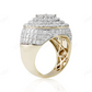 10K Yellow Gold Iced Out Hip Hop Diamond Ring For Men hip hop jewelry CustomDiamJewel
