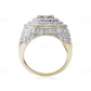 10K Yellow Gold Iced Out Hip Hop Diamond Ring For Men hip hop jewelry CustomDiamJewel