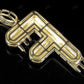 2" 1.25 CTW 14K Solid Gold Diamond Letter 'F' Initial Drip Pendant CustomDiamJewel