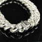 Custom Designed VVS Moissanite Alternating Link Bracelet hip hop jewelry customdiamjewel
