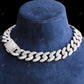 VVS1 Moissanite 925 Silver Cuban Link Chain CustomDiamJewel