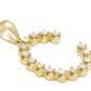 1" 0.20 CTW 10K Gold Natural Diamond Initial C Pendant CustomDiamJewel