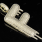 2" 1.25 CTW 14K Solid Gold Diamond Letter 'F' Initial Drip Pendant CustomDiamJewel