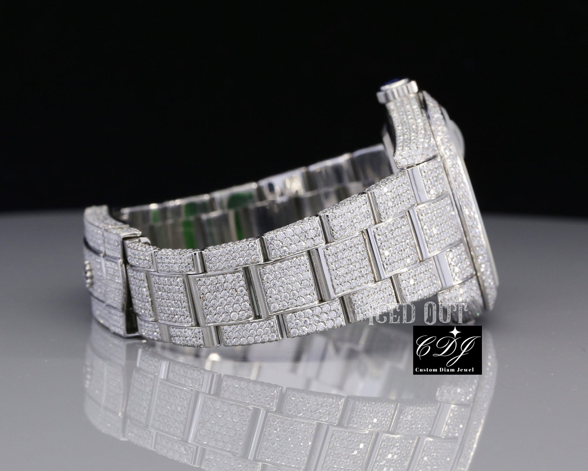 Moissanite Diamond Watch Hip Hop Jewelry For Men's Function Wear customdiamjewel