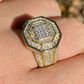 Men's Hip Hop Big Iced Diamond Ring  customdiamjewel   