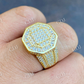 Men's Hip Hop Big Iced Diamond Ring  customdiamjewel   