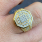 Men's Hip Hop Big Iced Diamond Ring  customdiamjewel   