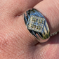 Unique Two Tone Pinky Diamond Ring  customdiamjewel   
