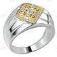 Unique Two Tone Pinky Diamond Ring  customdiamjewel   