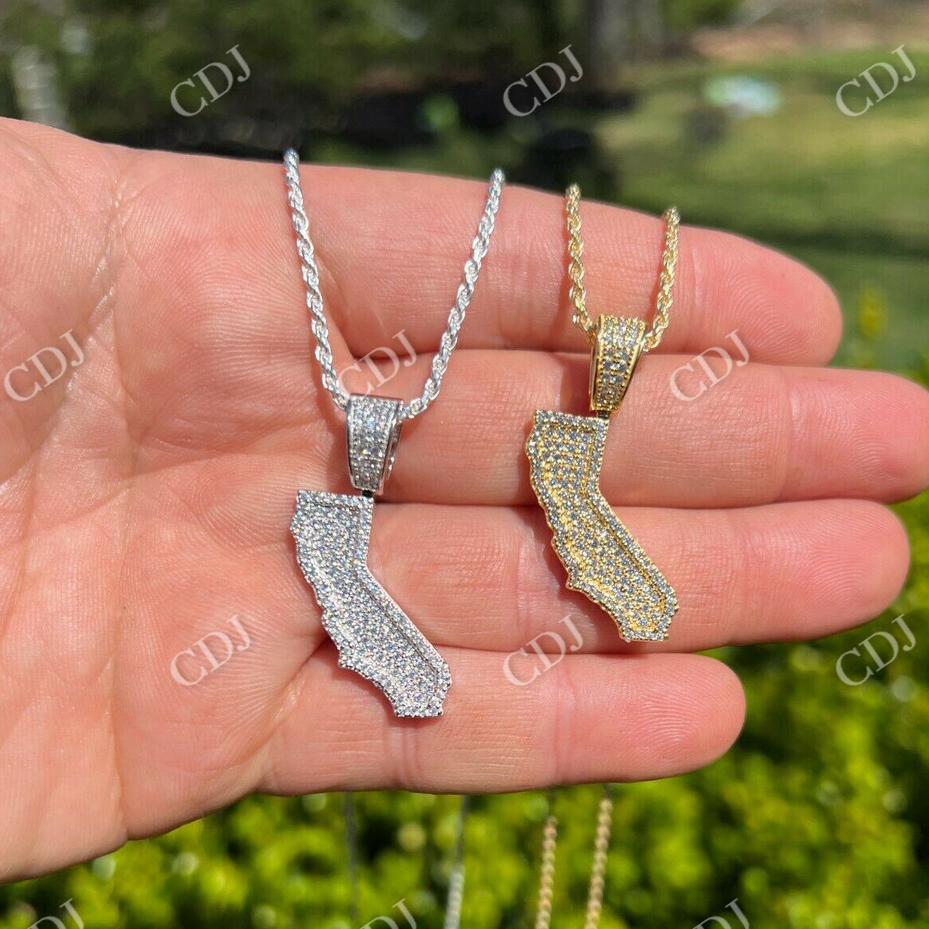HipHop California State Shape Pendant  customdiamjewel   