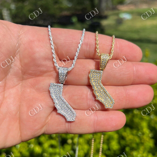 HipHop California State Shape Pendant  customdiamjewel   